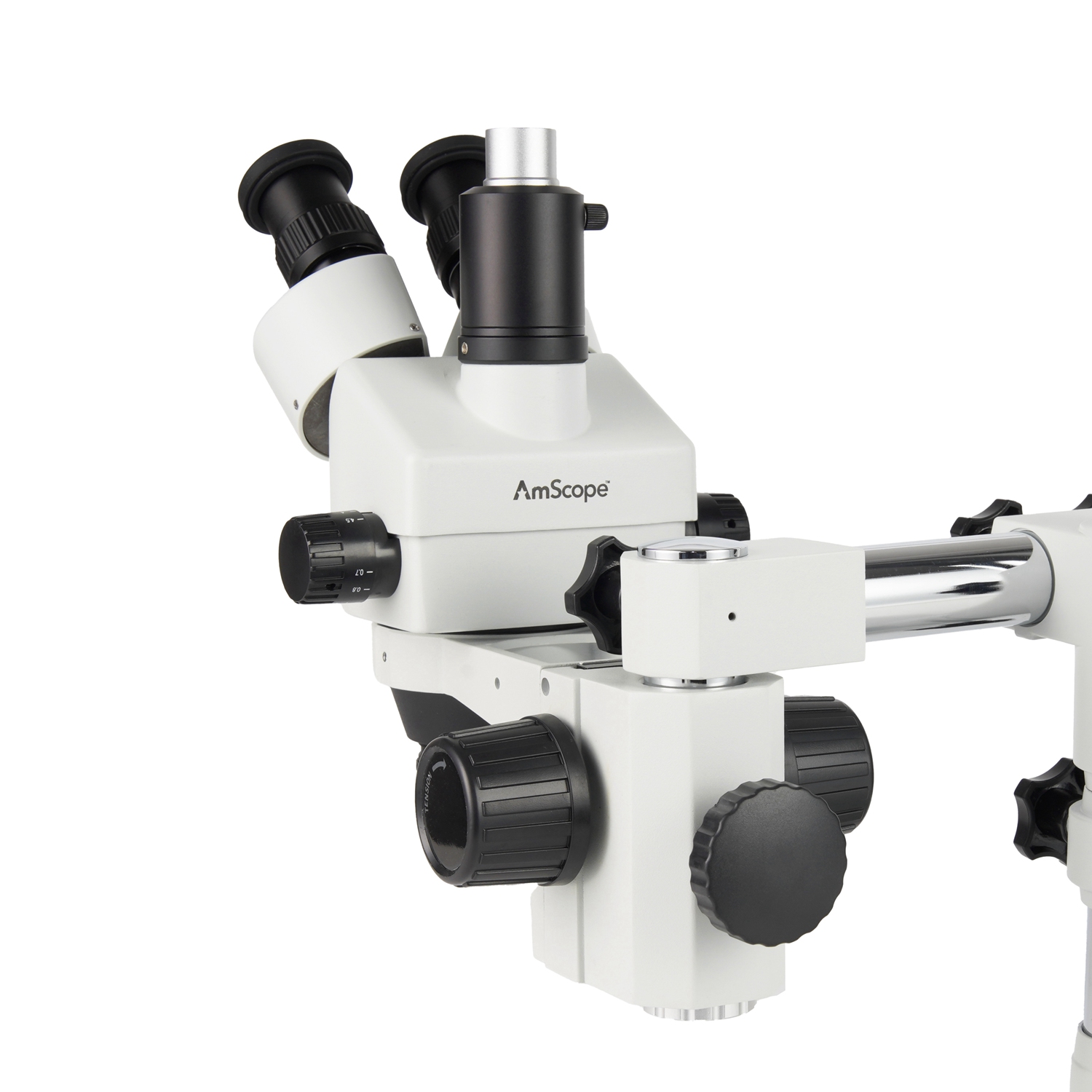 Amscope Microscope Stereo 7X-45X - กล้องจุลทรรศน์สเตอริโอแบบซูมสามตา ยี่ห้อ AmScope กำลังขยาย 7X-45X