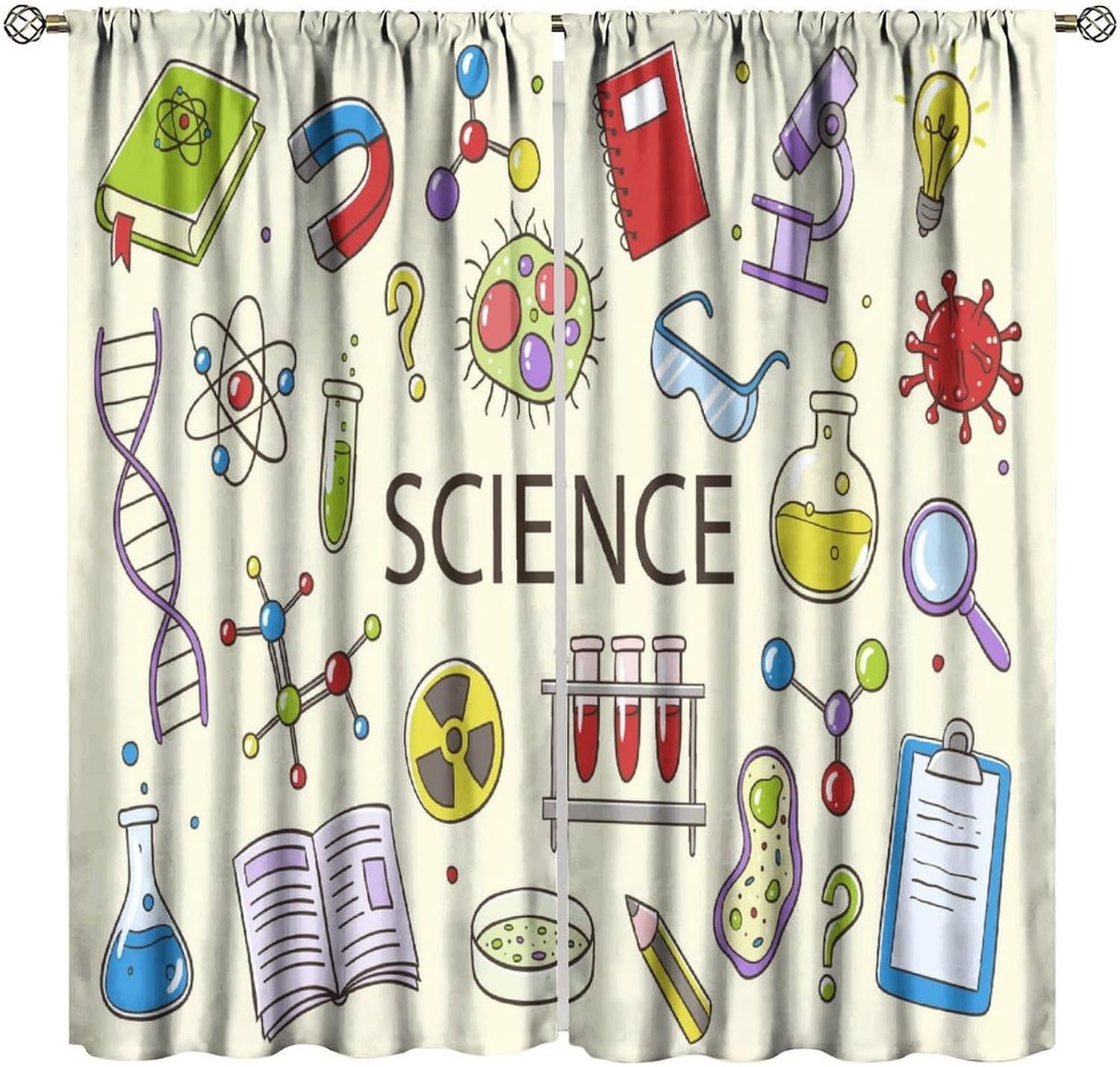 Science Nursery - ม่านวิทยาศาสตร์ ของตกแต่งห้องเรียน STEM สำหรับการศึกษา วิชาเคมี ชีววิทยา