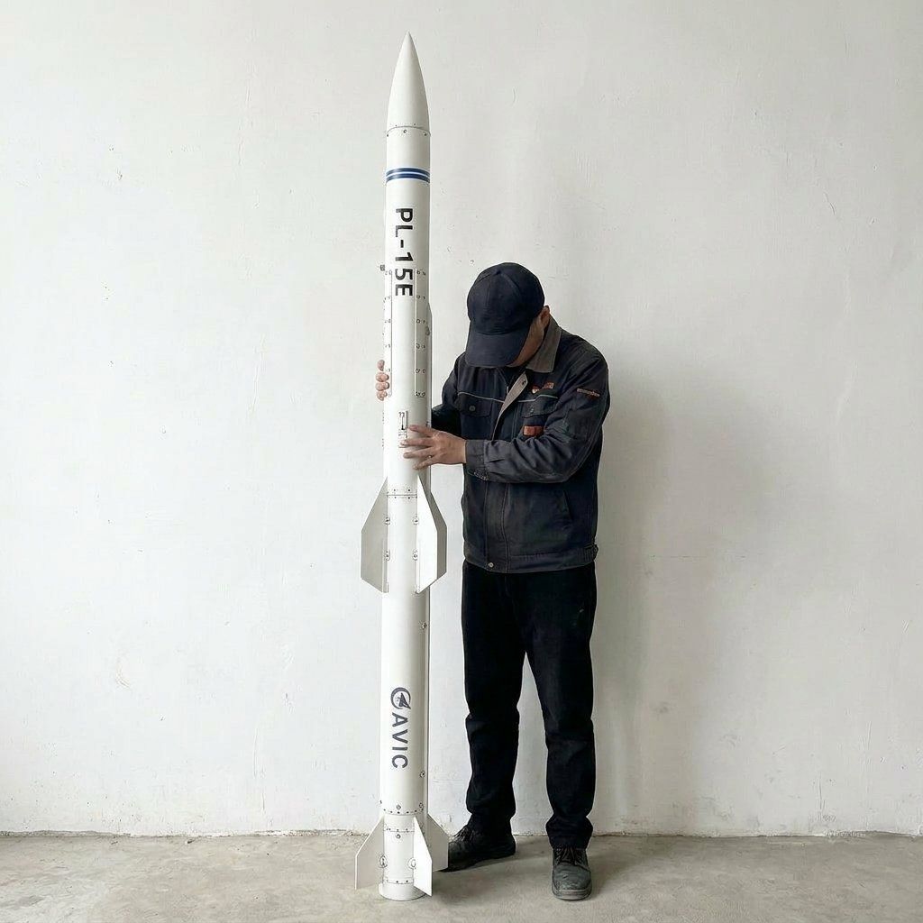 Science Exhibition Models - โมเดลขีปนาวุธ PL-15E ของจีน แบบพิมพ์ 3 มิติ