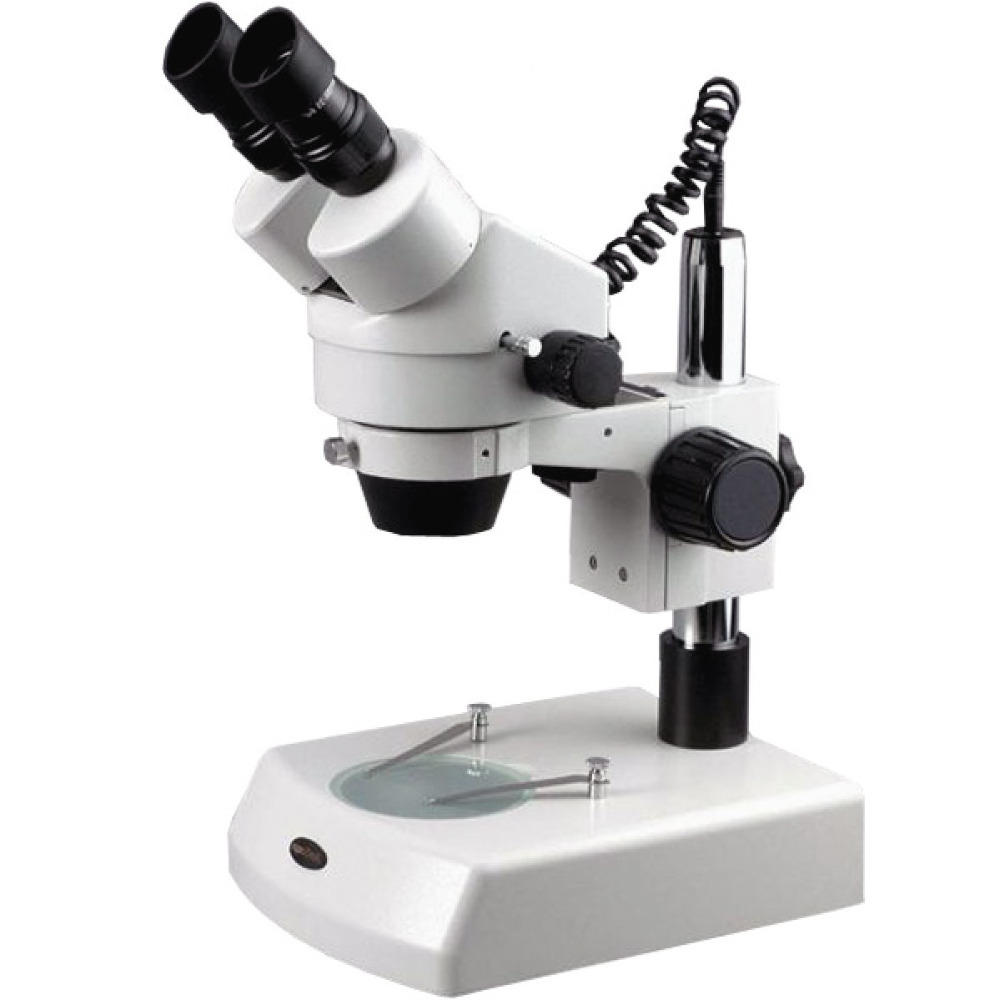 กล้องจุลทรรศน์สเตอริโอซูมแบบสอ - Amscope Microscope Stereo 7X-45X บทวิจารณ์และราคา
