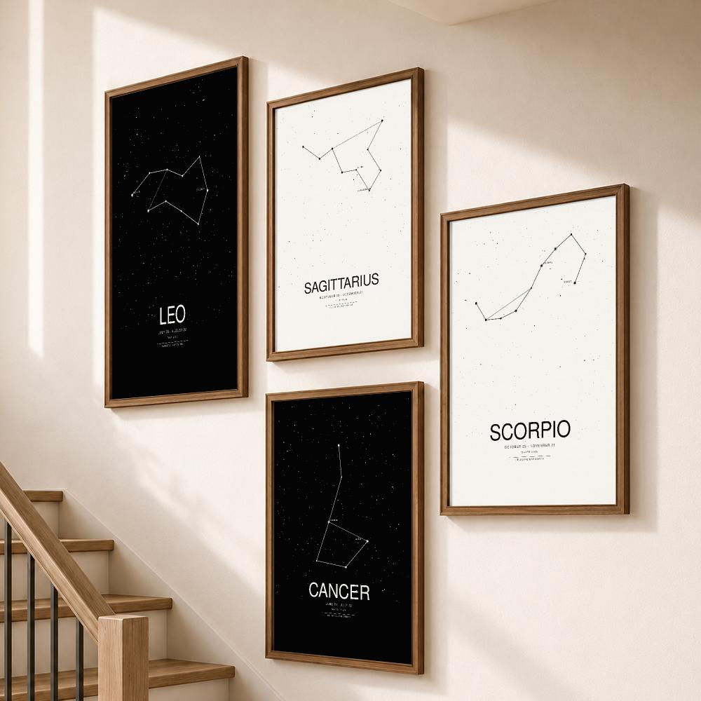 โปสเตอร์กราฟิกลายแผนที่ดวงดาวแ - Star Map Poster บทวิจารณ์และราคา