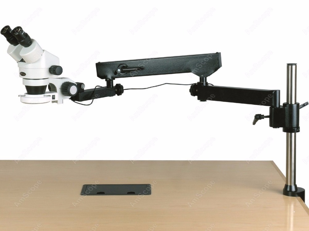 กล้องจุลทรรศน์สเตอริโอแบบซูมสอ - Amscope Microscope Stereo 7X-45X บทวิจารณ์และราคา